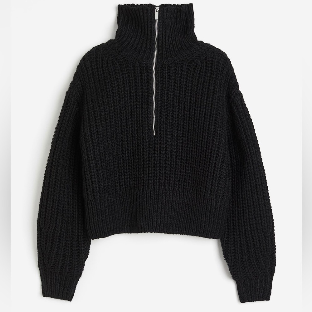 Chunky Knit Half Zip Sweater